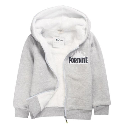Boys' Double-Layer Fleece Jacket for Winter