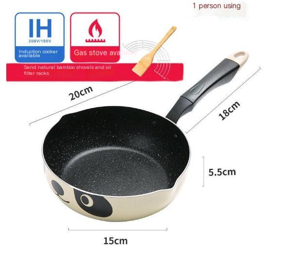 Non-Stick Panda Frying Pan and Stone Cookware