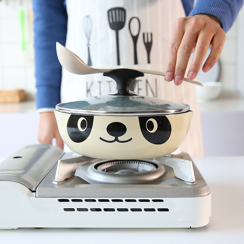 Non-Stick Panda Frying Pan and Stone Cookware