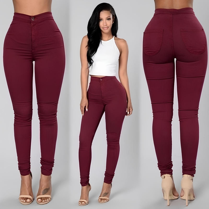 Trendy Slim Fit Women's Skinny Jeans in Candy Colors