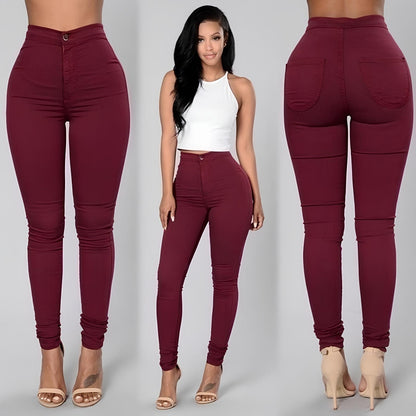 Trendy Slim Fit Women's Skinny Jeans in Candy Colors