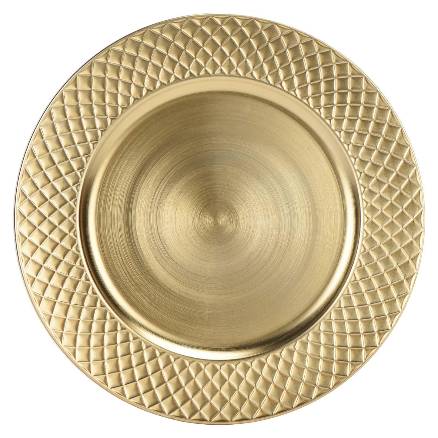 CAMOFOXIN 13" Charger Plates Set of 6 Antique Charger Plates Bulk Wedding Round Dinner Chargers for Party Birthday (Gold)
