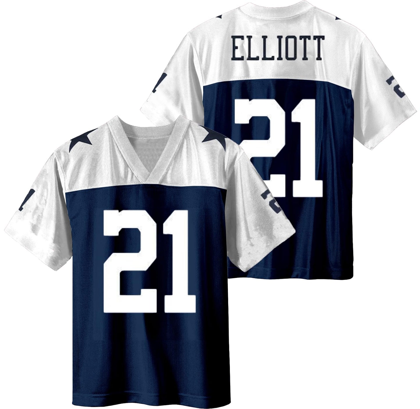 Ezekiel Elliott Dallas Cowboys #21 Navy Kids Youth 8-20 Alternate Away Player Jersey (18-20)