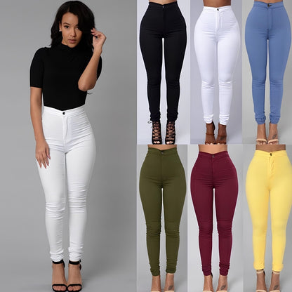 Trendy Slim Fit Women's Skinny Jeans in Candy Colors