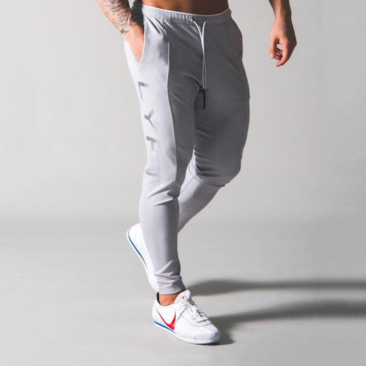 Solid Color Cotton Cropped Casual Sports Pants