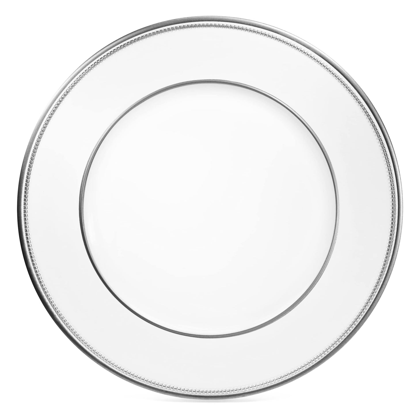 OCCASIONS  10 Pieces Round 13 Round Acrylic Plastic Wedding Chargers Dinner Party Decoration Charger Plates (Crown White & Silver)