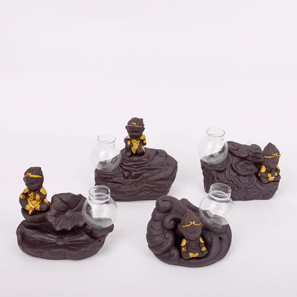 Ceramic Incense Burner with Creative Sun Wukong Design