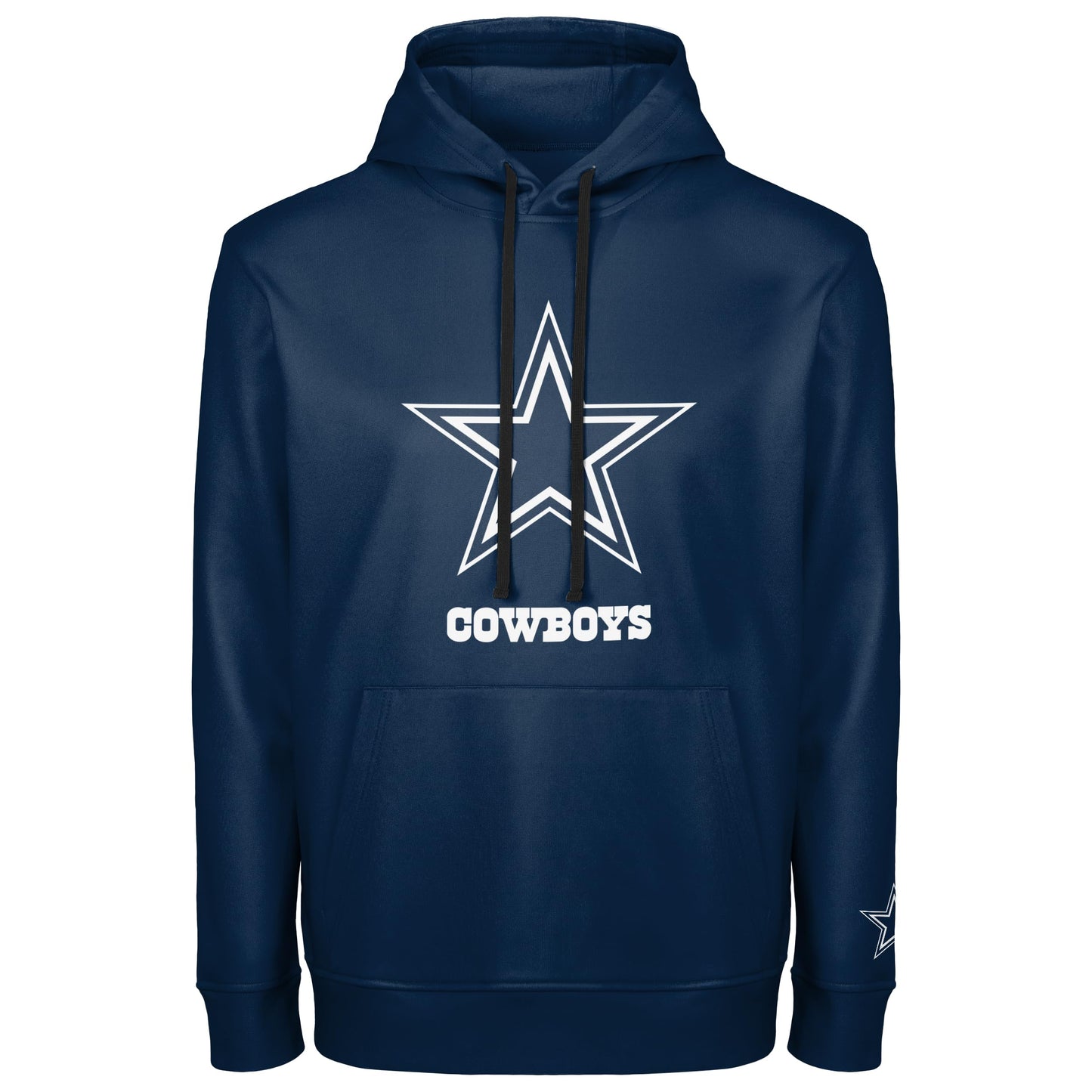 FOCO NFL Mens Official Sideline Primary Logo Performance Pullover Hoodie Sweatshirt (US Alpha Large Regular Regular Dallas Cowboys - Navy)