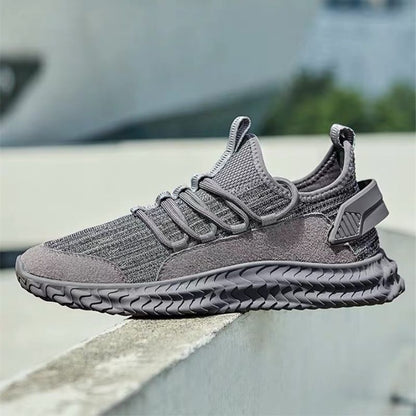 Men's Flyknit Sports Shoes - Trendy Thick Sole Sneakers