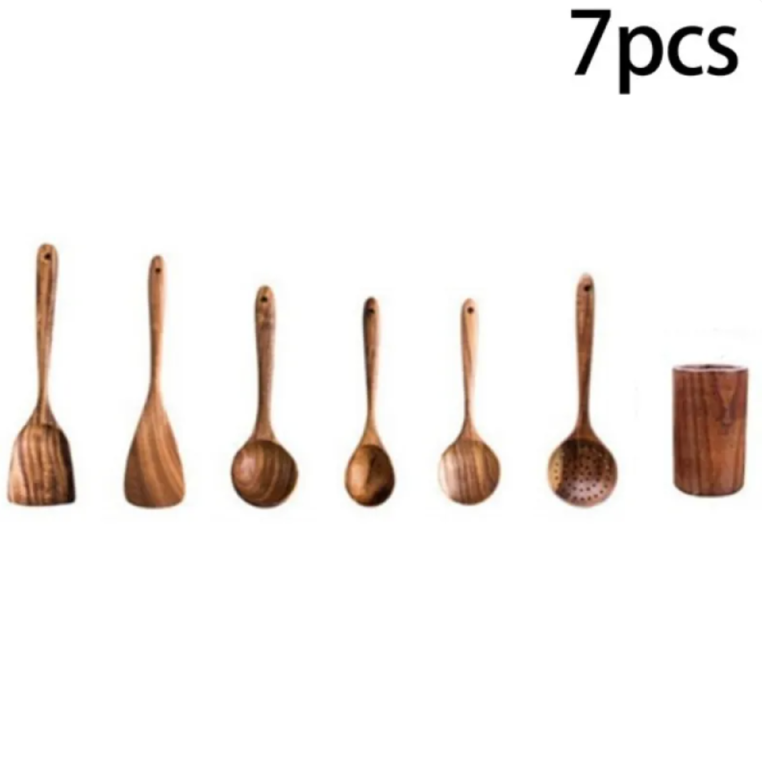 Acacia Wood Cooking Spatula Set