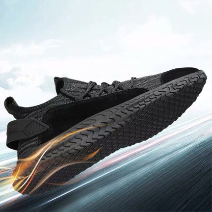 Men's Flyknit Sports Shoes - Trendy Thick Sole Sneakers